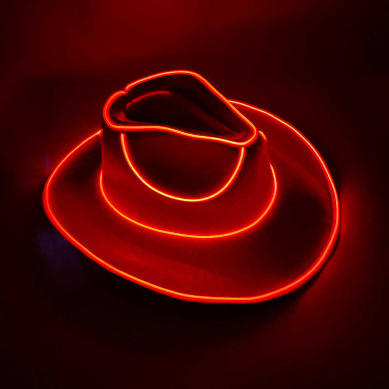 Halloween LED Hat Rave Bucket Hat  Light up Crazy Hat Party Hat Fiber Optic Fabric Glow in the Dark Hat