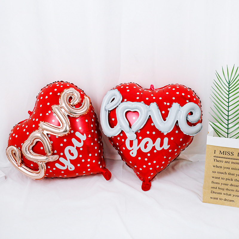Heart Balloons,Boy and Girl's Balloons, Happy Birthday Balloons, Large Romantic Valentines Day Balloons, Love Foil Mylar Balloons