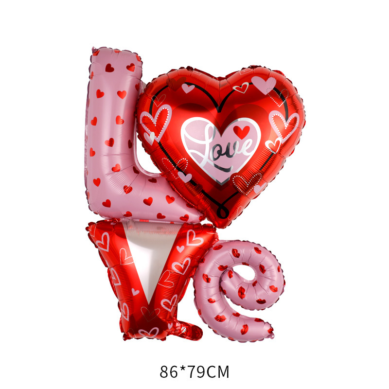 Lip Heart Love Lipstick Balloons Large Foil Lip Balloons For Birthday Valentines's Day Wedding Bridal Shower Theme Balloons Decorations
