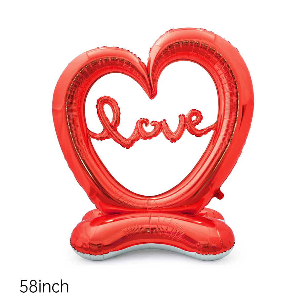 Lip Heart Love Lipstick Balloons Large Foil Lip Balloons For Birthday Valentines's Day Wedding Bridal Shower Theme Balloons Decorations