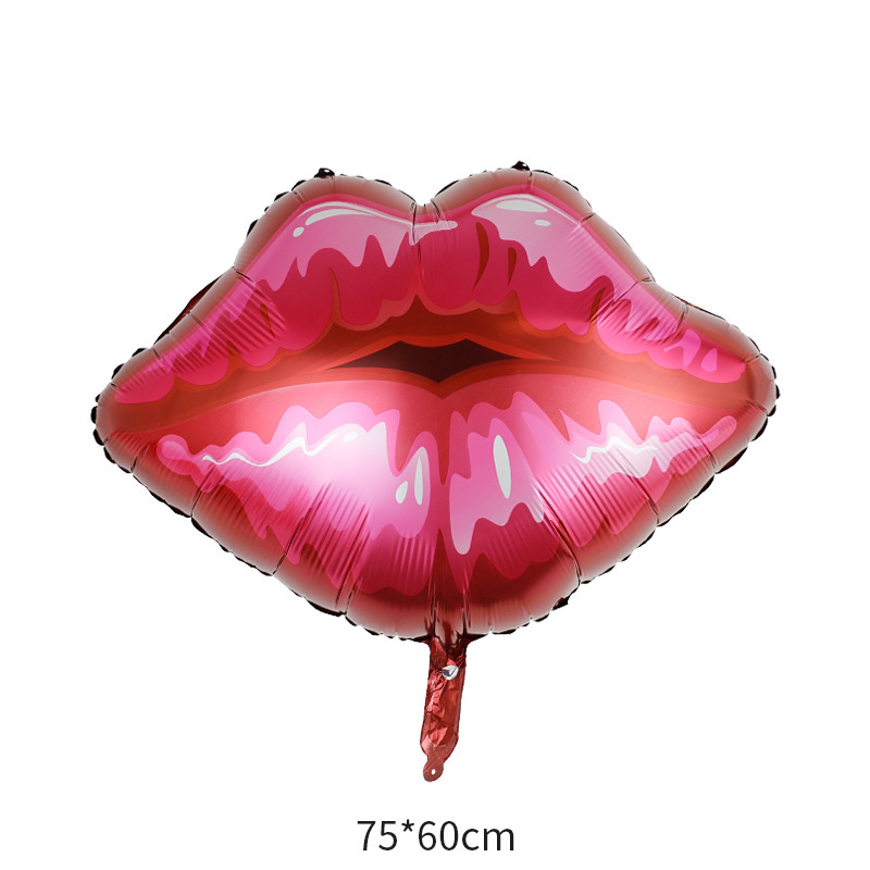 Lip Heart Love Lipstick Balloons Large Foil Lip Balloons For Birthday Valentines's Day Wedding Bridal Shower Theme Balloons Decorations