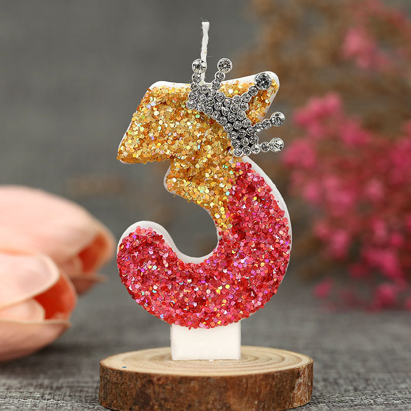 New digital candle Crown Creative decorative birthday cake candles