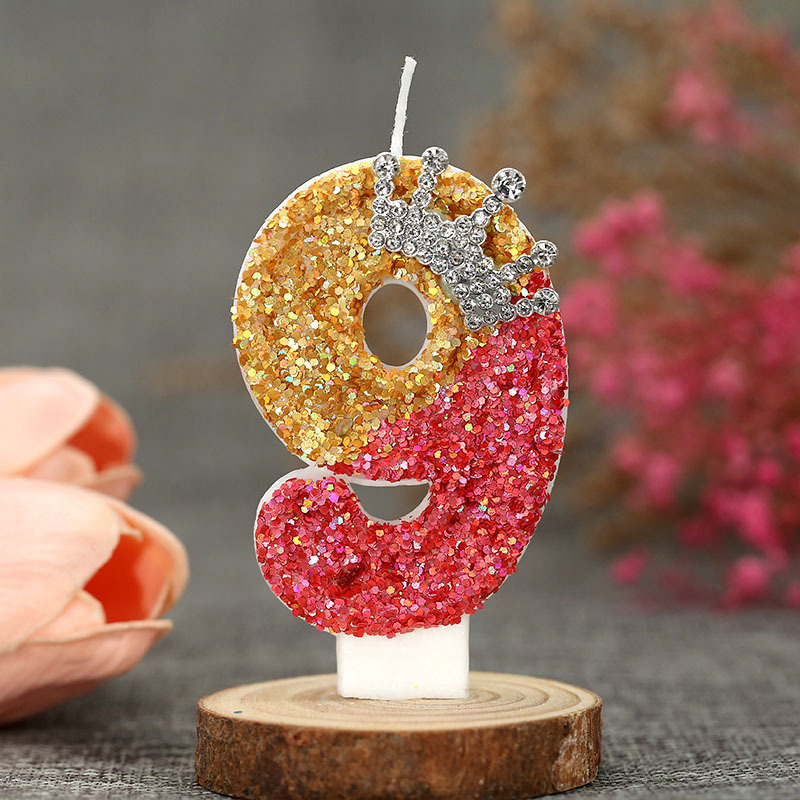 New digital candle Crown Creative decorative birthday cake candles