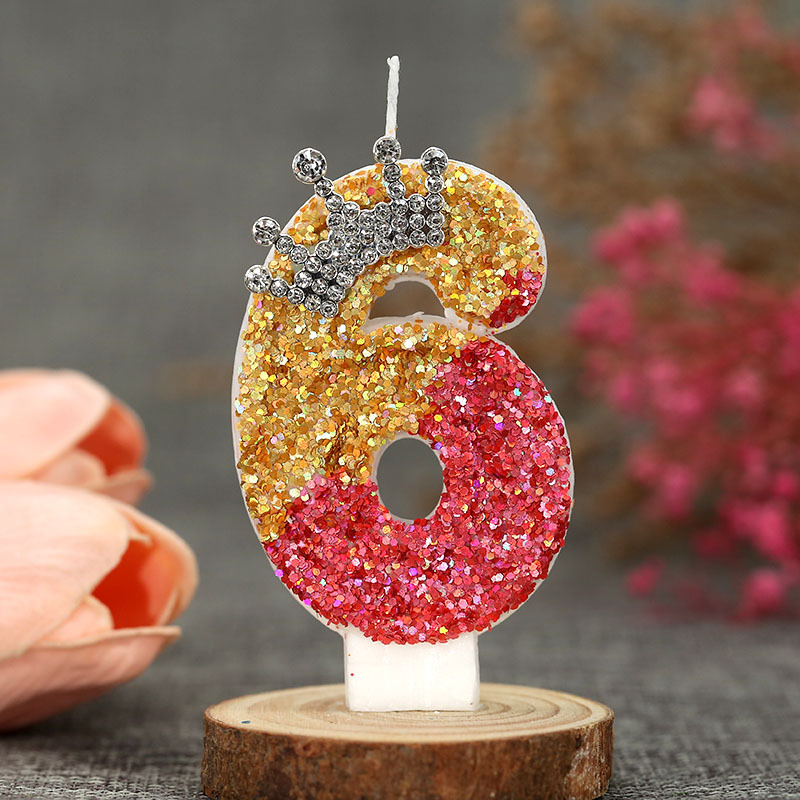 New digital candle Crown Creative decorative birthday cake candles