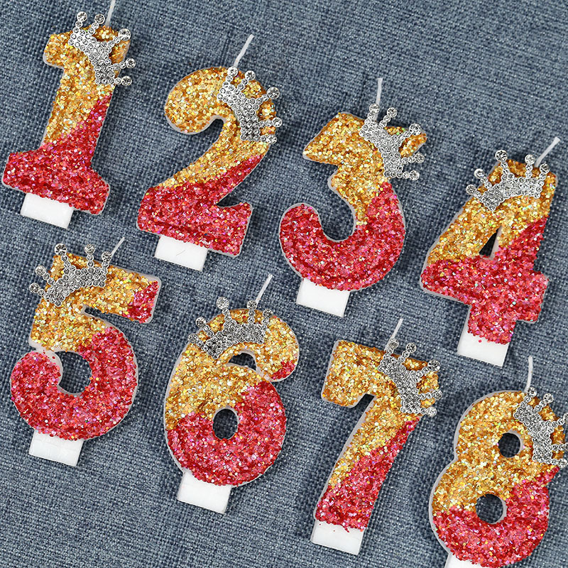 New digital candle Crown Creative decorative birthday cake candles