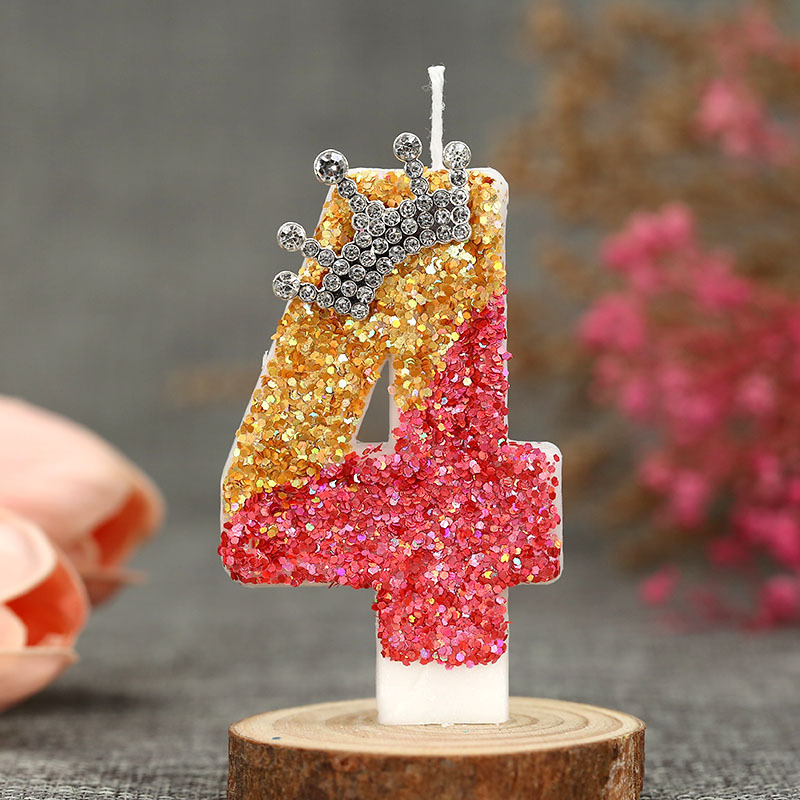 New digital candle Crown Creative decorative birthday cake candles