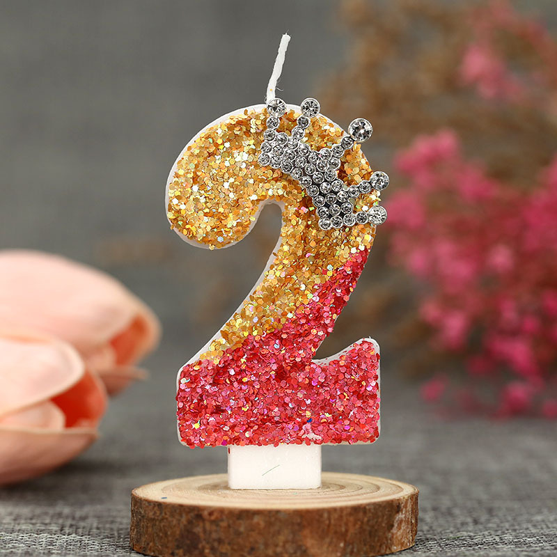New digital candle Crown Creative decorative birthday cake candles