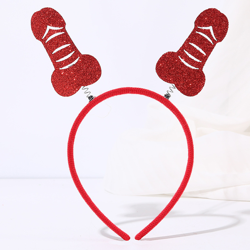 Valentine's Day Heart Headband Glitter Red Love Hair Hoop Boppers Hair Accessories Cupid Heart Shaped Hairband Sequin Headpiece Holiday Party Gift Decoration Supplies For Women Girls