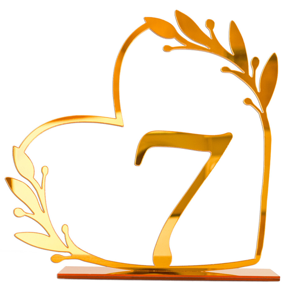 Acrylic Home Decoration Wedding Digital Table Number Card Table Seat Card DIY Mirror Display Stand
