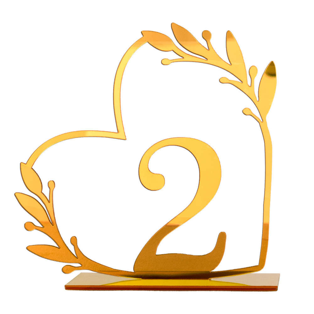 Acrylic Home Decoration Wedding Digital Table Number Card Table Seat Card DIY Mirror Display Stand