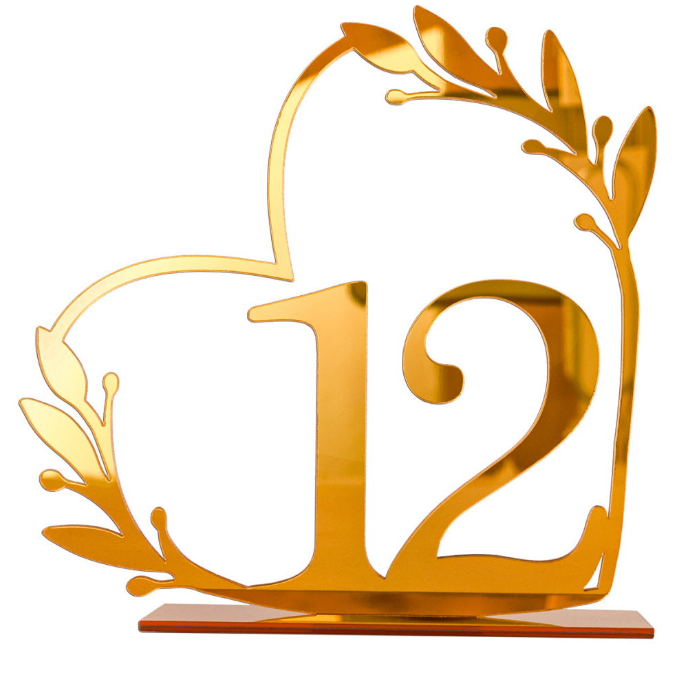 Acrylic Home Decoration Wedding Digital Table Number Card Table Seat Card DIY Mirror Display Stand