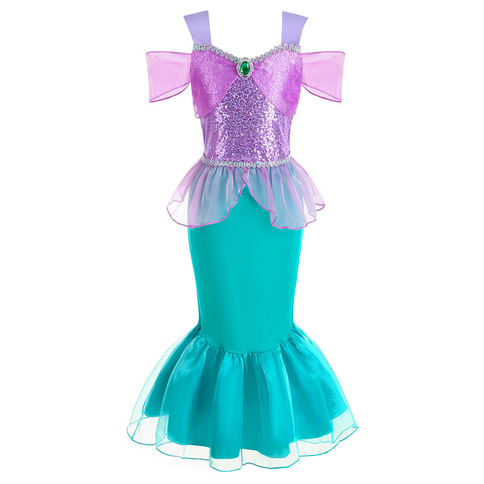 Halloween mermaid girl dress New mermaid dress Princess dress
