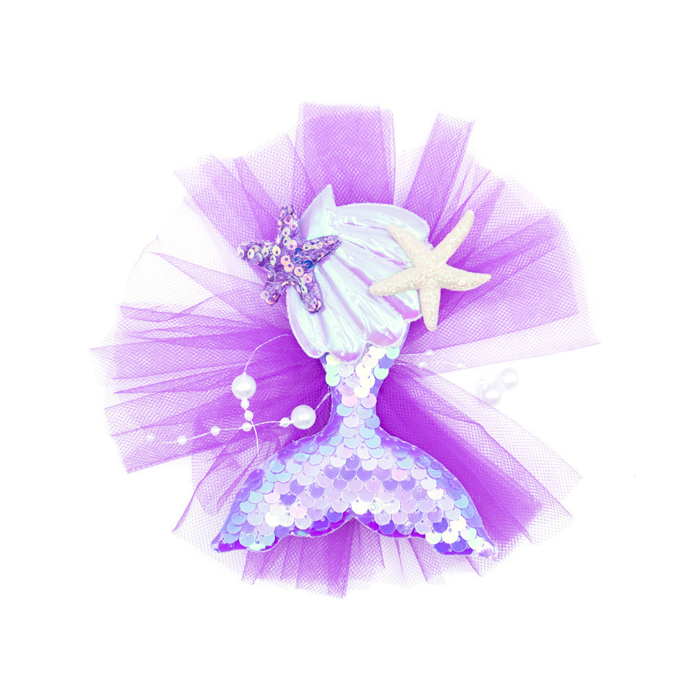 Halloween mermaid girl dress new mermaid wig necklace bag costume