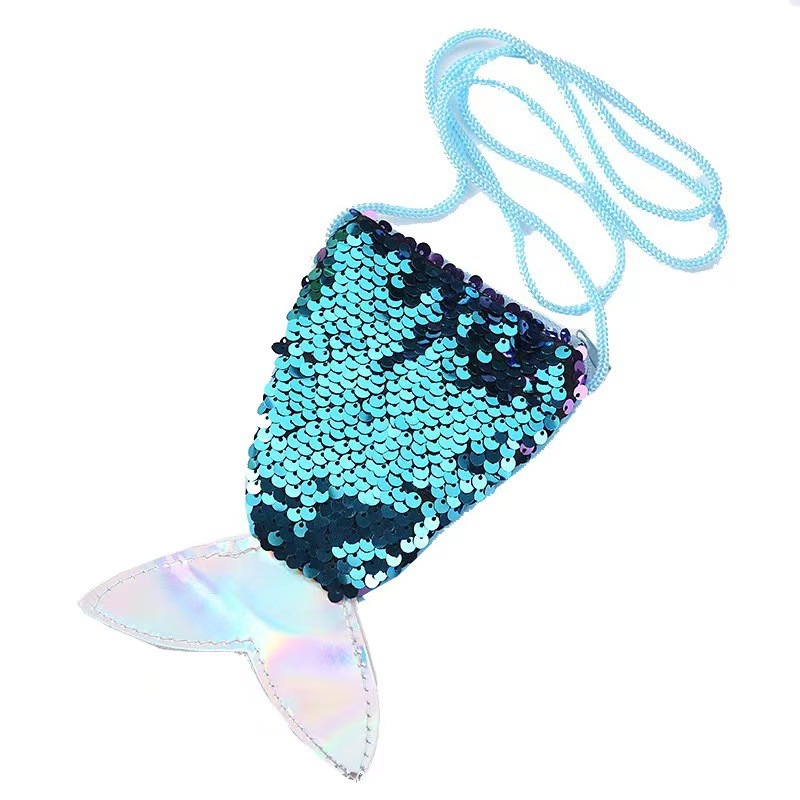 Halloween mermaid girl dress new mermaid wig necklace bag costume