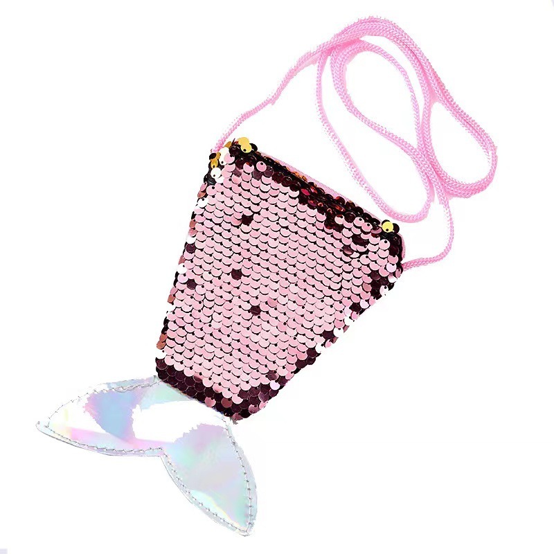 Halloween mermaid girl dress new mermaid wig necklace bag costume