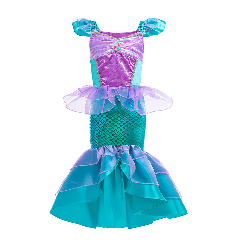 Halloween mermaid girl dress New mermaid dress Princess dress