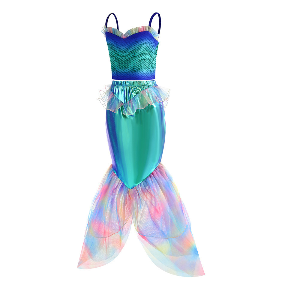Halloween mermaid girl dress New mermaid dress Princess dress