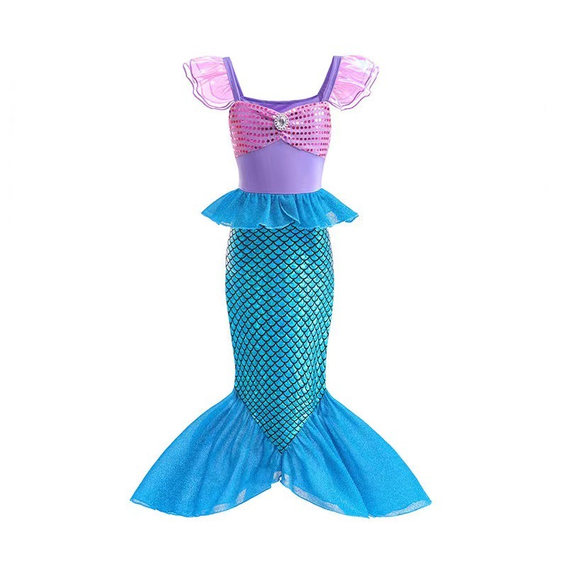 Halloween mermaid girl dress New mermaid dress Princess dress
