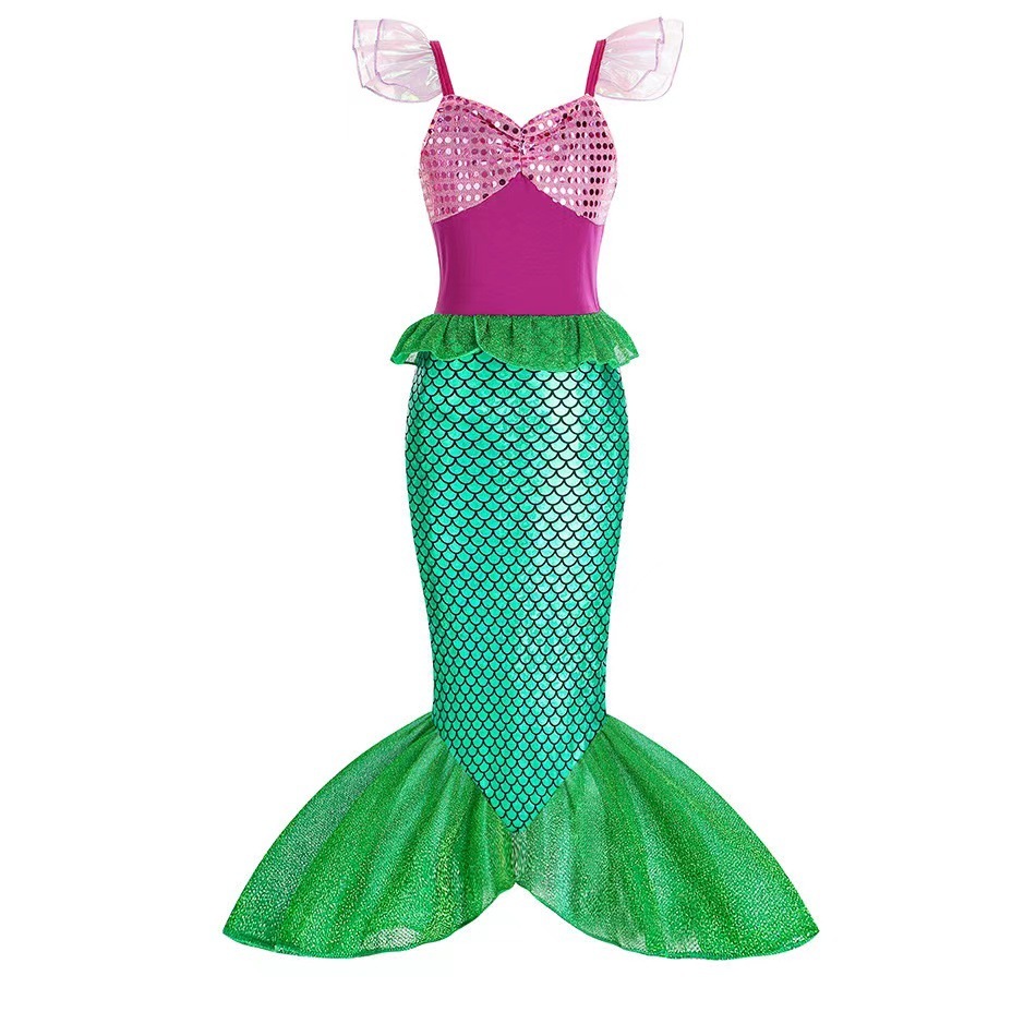 Halloween mermaid girl dress New mermaid dress Princess dress