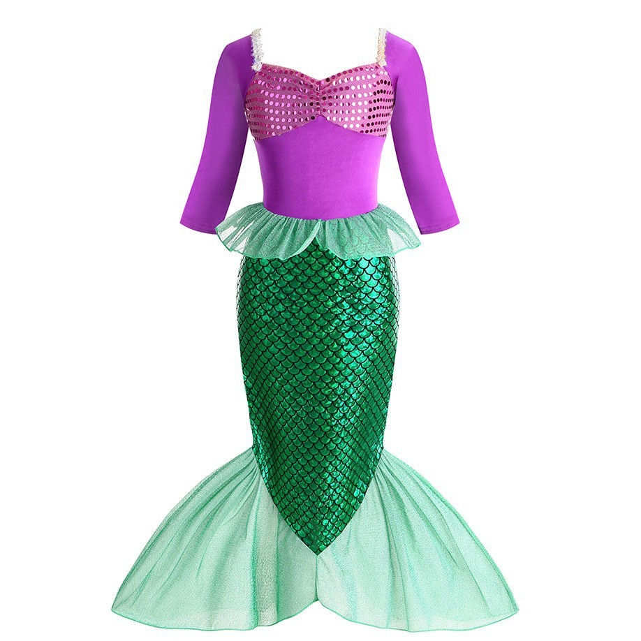 Halloween mermaid girl dress New mermaid dress Princess dress