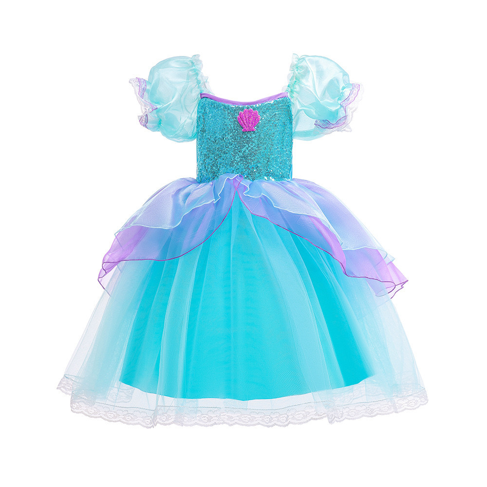 Halloween mermaid girl dress New mermaid dress Princess dress