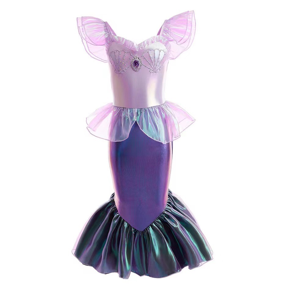 Halloween mermaid girl dress New mermaid dress Princess dress