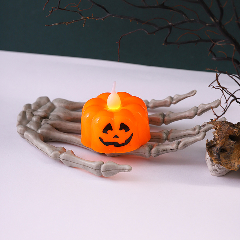 Halloween Jack-o '-lantern Decoration Props Led Electronic Candle Light Party Supplies Light Up Night Light Wind Lamp