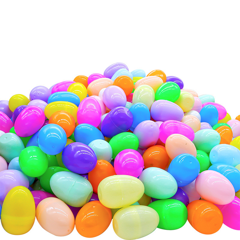 Fillable Easter Eggs Empty Plastic Eggs 6 Bright Colors Holiday Candy Surprises Gift Box Easter Basket Stuffers Fillers Easter Hanging Decor Easter Eggs Hunt