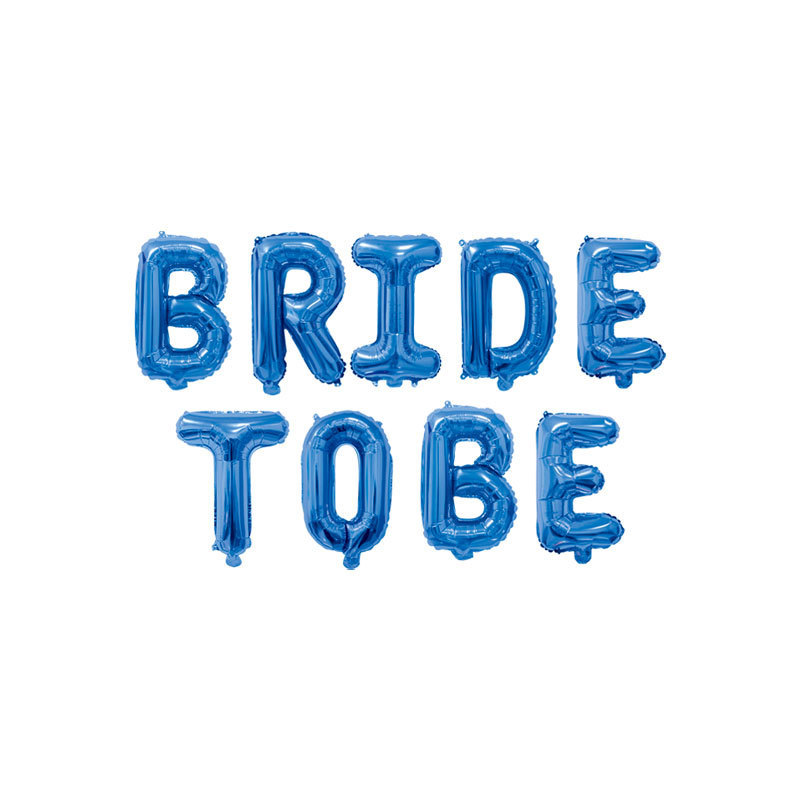 BRIDETOBE Aluminum Foil Balloon Bride-to-Be  Paper Card Packaging Balloon Set