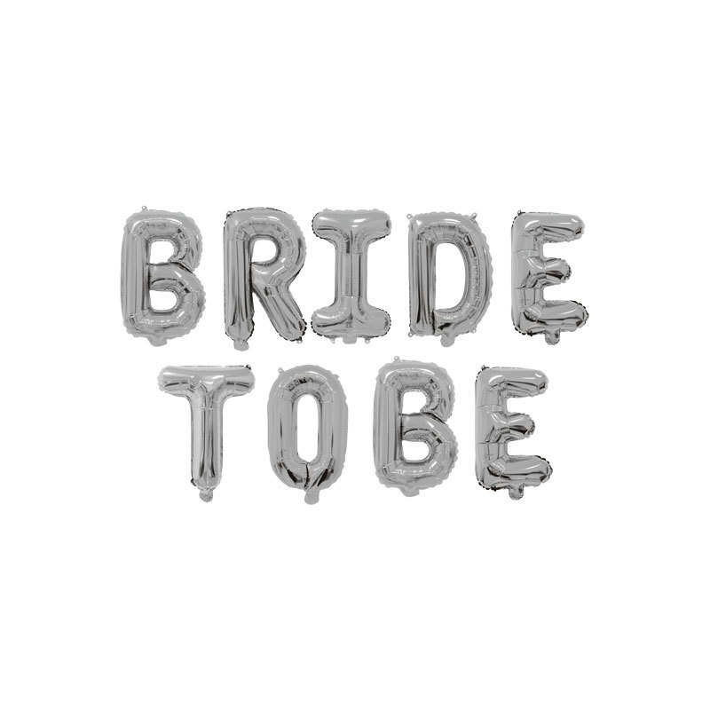 BRIDETOBE Aluminum Foil Balloon Bride-to-Be  Paper Card Packaging Balloon Set