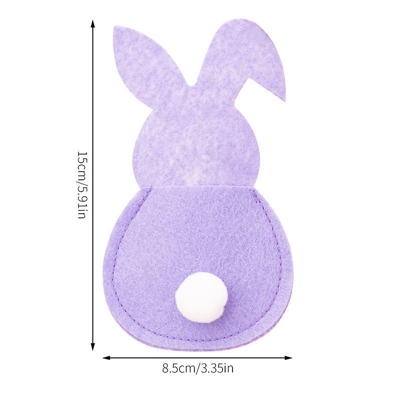 Easter Decoration Easter Bunny Knife and Fork Placemats Felt Holiday Knife and Fork Sets Tableware Decorative Mats