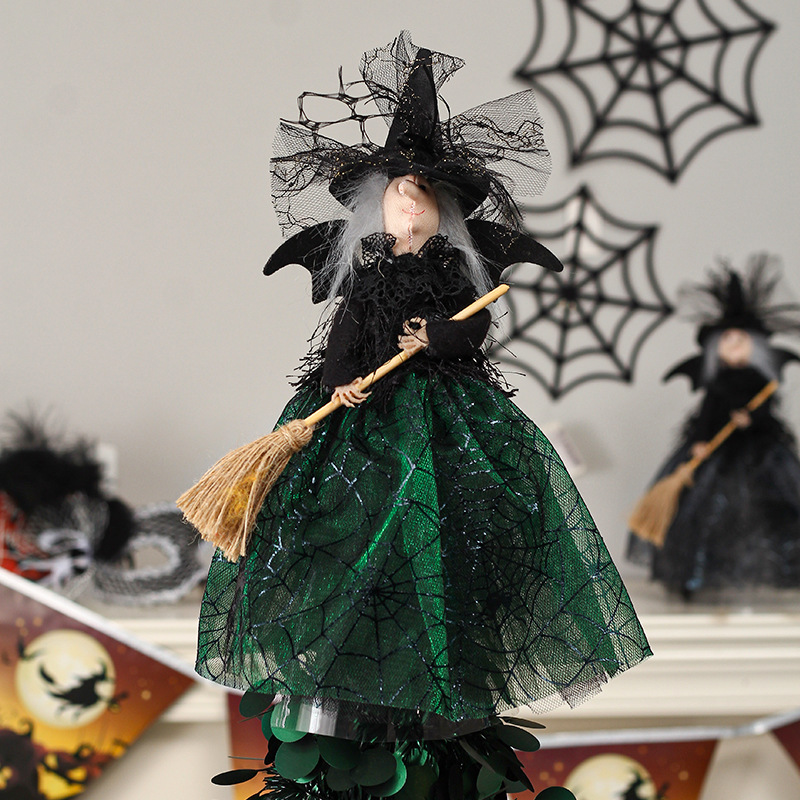 Amazon's new Halloween decorations Ghost Festival witch doll tree top star desktop decoration doll ornaments