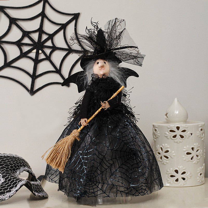 Amazon's new Halloween decorations Ghost Festival witch doll tree top star desktop decoration doll ornaments