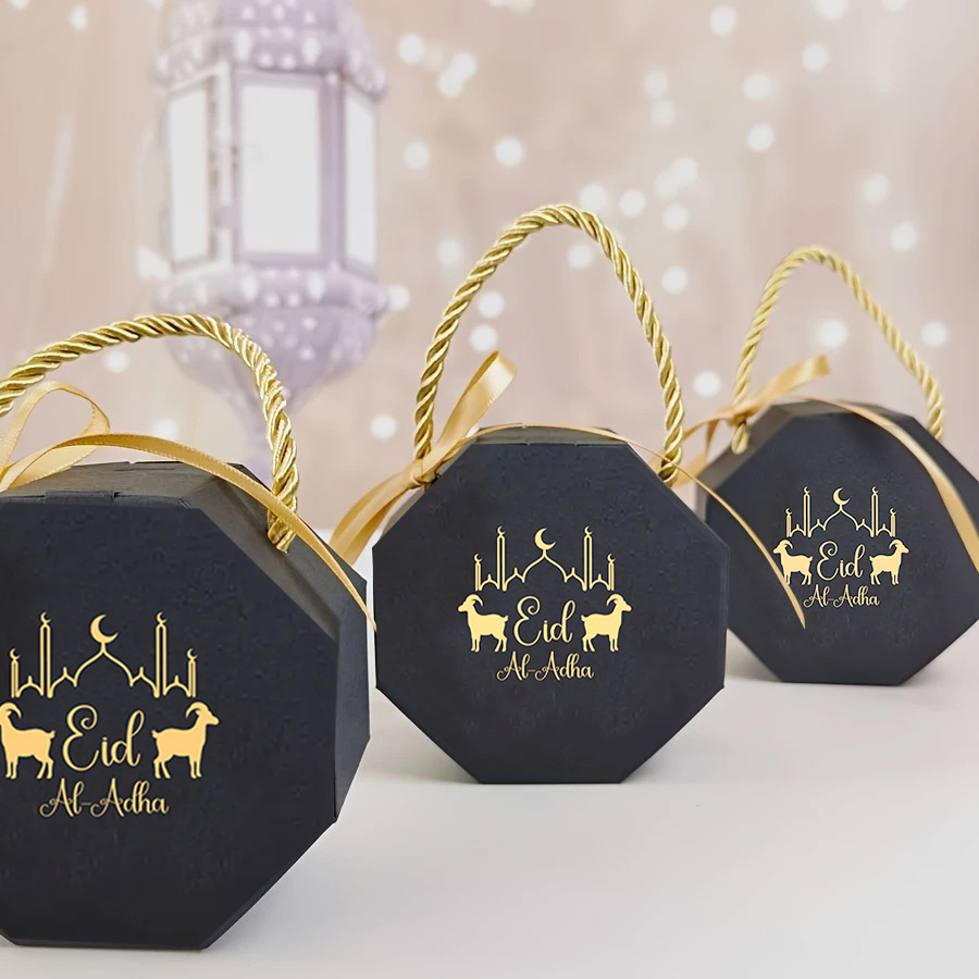 New Moon Festival gift box high-end Moon Castle hot stamping packaging bag Middle East Festival party candy gift bag