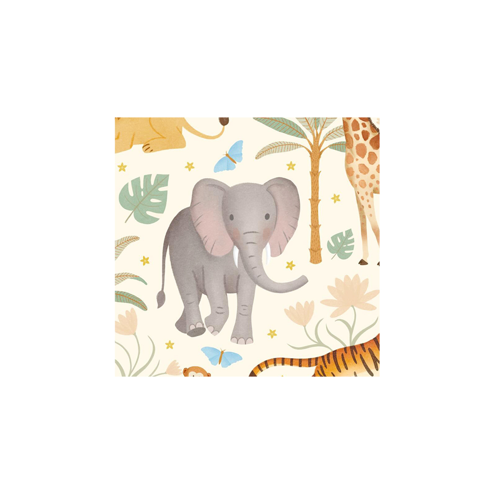 DAMAI New Design Party Supply Kits Animal Theme Disposable Party Paper Plates Cups Napkins Tableware Sets for Kid Party