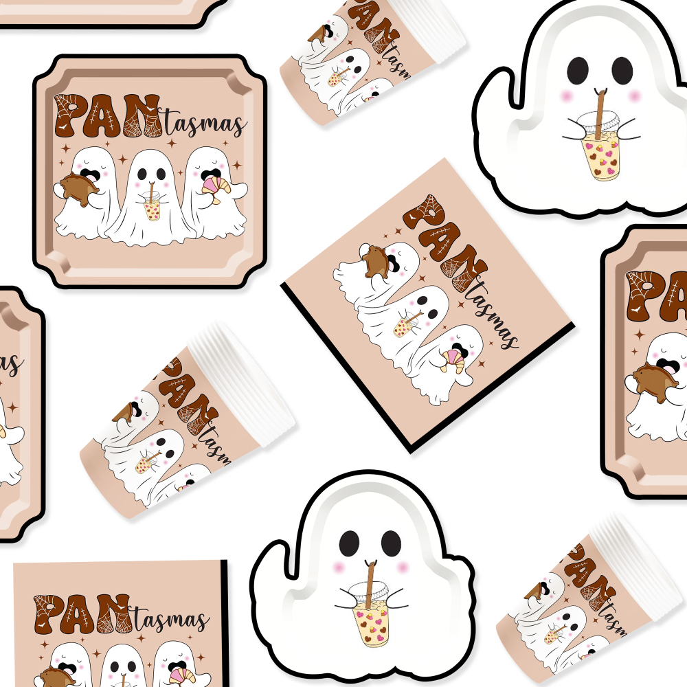 DAMAI New Model Ghost square Plate Paper Themed Disposable Paper Plate and Paper Cup for Halloween Party Supply