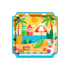10.5inch paper plate*8 pcs