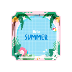 10.5inch paper plate*8 pcs