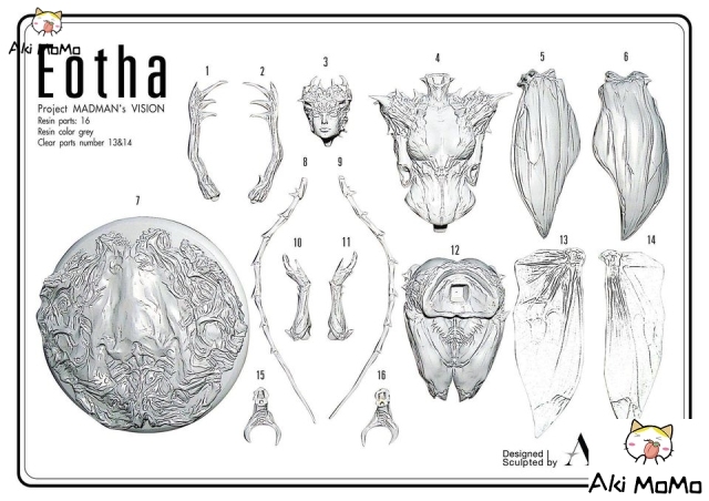 (Pre-order Closed)Eotha By Apikitt Unpainted Figure Blank Kit Model(Grey Model)