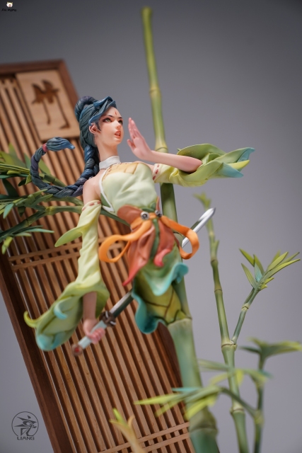 (Pre-order Closed) Bamboo By Yuan Xingliang Painted Resin Statue