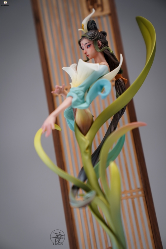 (Pre-order Closed) Orchid By Yuan Xingliang Painted Resin Statue