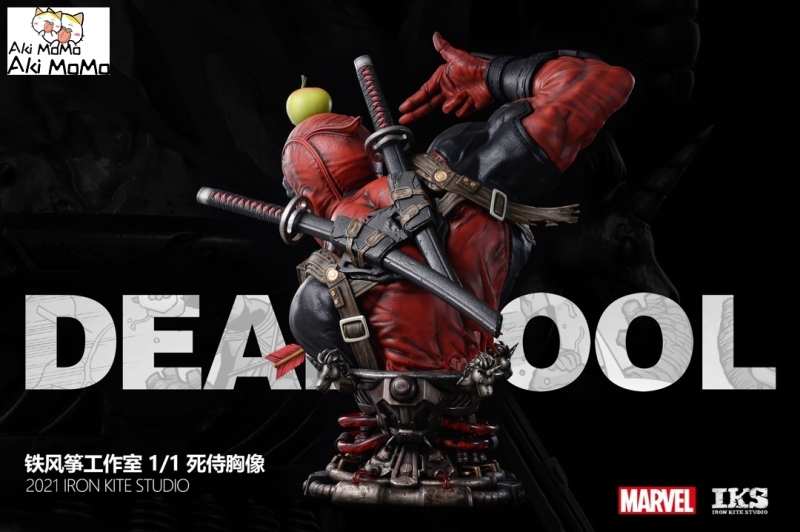 (Pre-order) Deadpool 1/1 Life Size Licensed Bust Statue By Iron Kite Studio