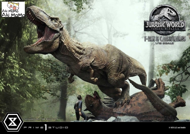 (Pre-order) Regular Ver. Jurassic World: Fallen Kingdom (Film) Tyrannosaurus-Rex &amp; Carnotaurus LMCJW2-07 1/15 Scale Statue By Prime 1 Studio