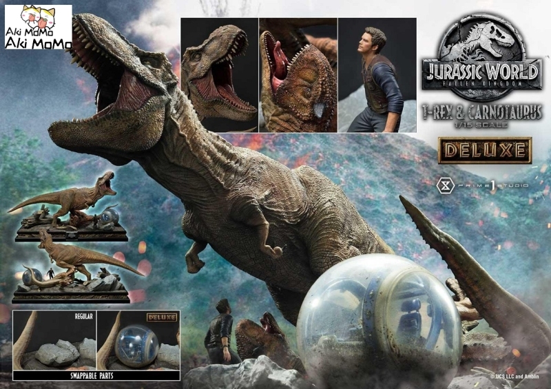 (Pre-order) Deluxe Ver. Jurassic World: Fallen Kingdom (Film) Tyrannosaurus-Rex &amp; Carnotaurus LMCJW2-07DX 1/15 Scale Statue By Prime 1 Studio