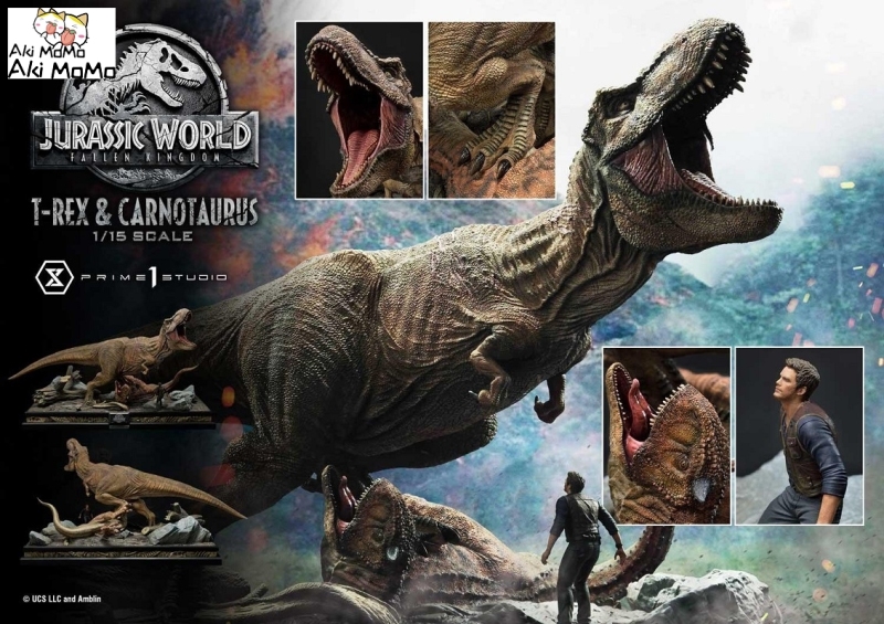 (Pre-order) Regular Ver. Jurassic World: Fallen Kingdom (Film) Tyrannosaurus-Rex &amp; Carnotaurus LMCJW2-07 1/15 Scale Statue By Prime 1 Studio