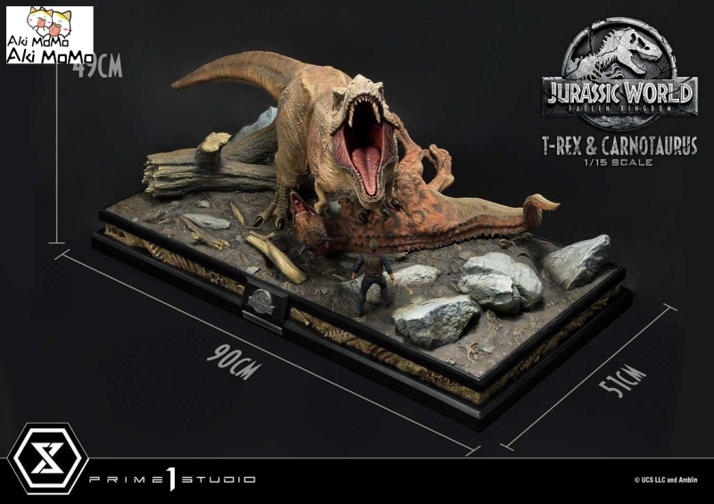 (Pre-order) Regular Ver. Jurassic World: Fallen Kingdom (Film) Tyrannosaurus-Rex &amp; Carnotaurus LMCJW2-07 1/15 Scale Statue By Prime 1 Studio