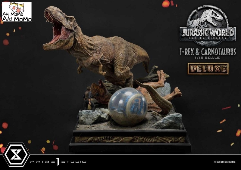 (Pre-order) Deluxe Ver. Jurassic World: Fallen Kingdom (Film) Tyrannosaurus-Rex &amp; Carnotaurus LMCJW2-07DX 1/15 Scale Statue By Prime 1 Studio