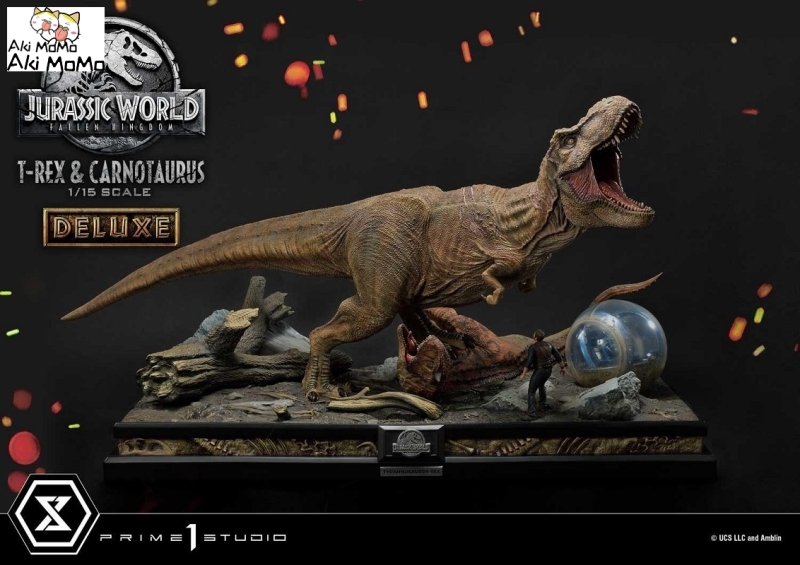 (Pre-order) Deluxe Ver. Jurassic World: Fallen Kingdom (Film) Tyrannosaurus-Rex &amp; Carnotaurus LMCJW2-07DX 1/15 Scale Statue By Prime 1 Studio