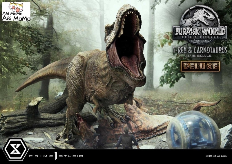 (Pre-order) Deluxe Ver. Jurassic World: Fallen Kingdom (Film) Tyrannosaurus-Rex &amp; Carnotaurus LMCJW2-07DX 1/15 Scale Statue By Prime 1 Studio