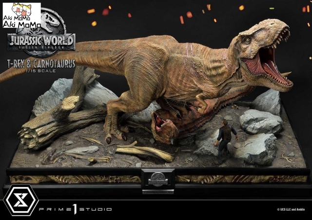 (Pre-order) Regular Ver. Jurassic World: Fallen Kingdom (Film) Tyrannosaurus-Rex &amp; Carnotaurus LMCJW2-07 1/15 Scale Statue By Prime 1 Studio